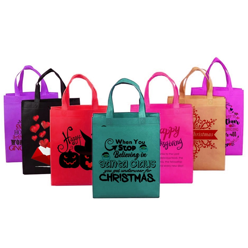 Custom Logo Reusable Recycle Supermarket Polyester Storage Biodegradable Foldable Recyclable Laminated Fabric Shopping PP Non Woven Bag