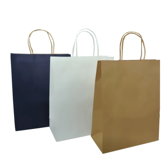 Sac de cadeau d'achats de luxe d'emballage de papier enduit d'art blanc imprimé de FSC