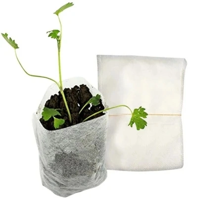 Tissu non tissé biodégradable, sacs de culture de plantes de pépinière, jardinière de culture de semis, Pots de plantation, jardin écologique